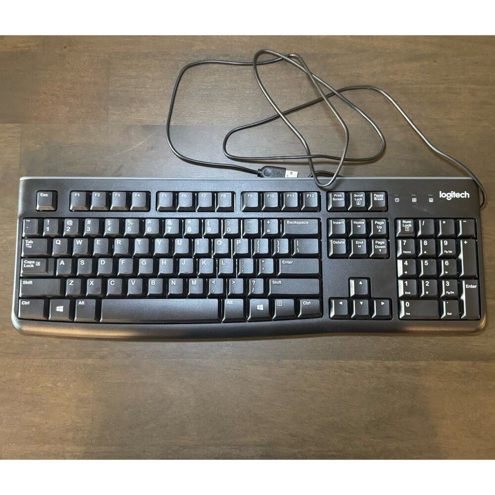 Logitech K120 Black USB Keyboard Spill-Resistant